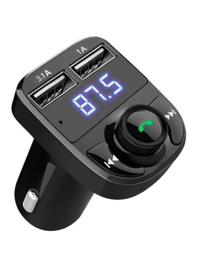 FM Transmitter, Bluetooth Wireless Radio Adapter Car Kit with 2 USB Ports Car Charger MP3 Player Support TF Card & Disk - Image 1
